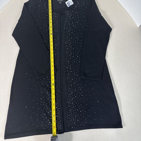 JM Collection Embellished Open Cardigan Sweater Rayon Blend - Picture 8 of 16